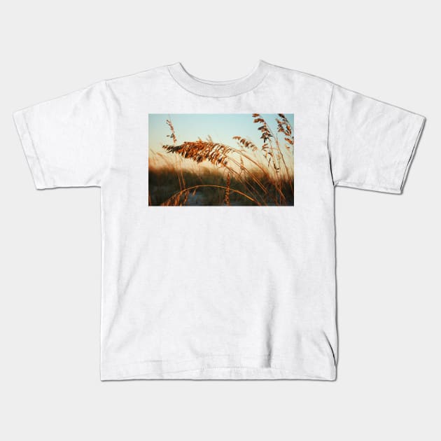 Sunlight On Sea Oats Kids T-Shirt by Cynthia48